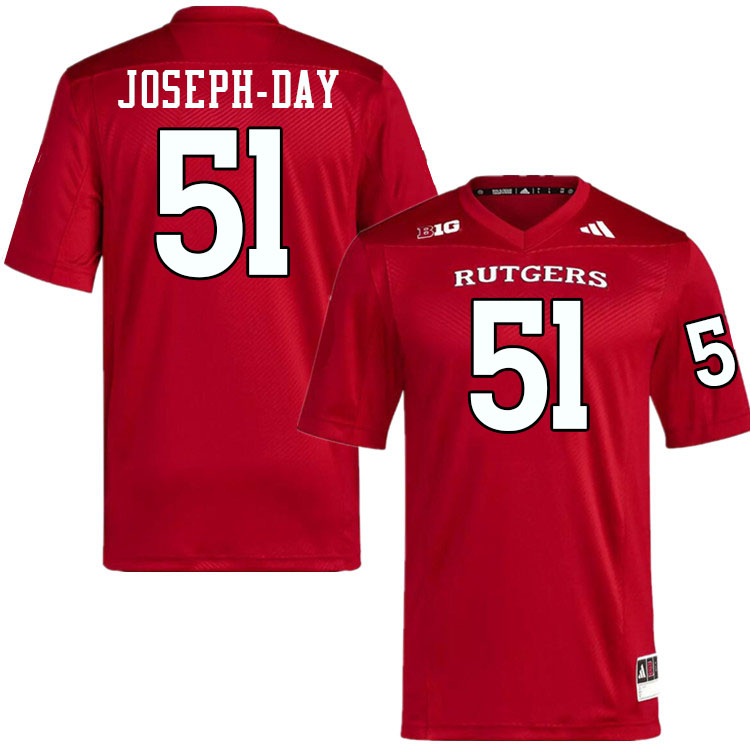 Rutgers Scarlet Knights #51 Sebastian Joseph-Day College Football Jerseys,Uniforms-Scarlet